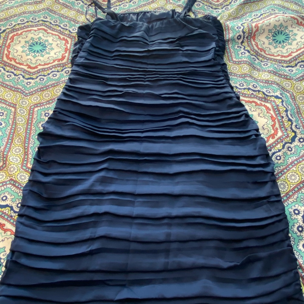 Blue Ruched EXPRESS Dress - Picture 6 of 7